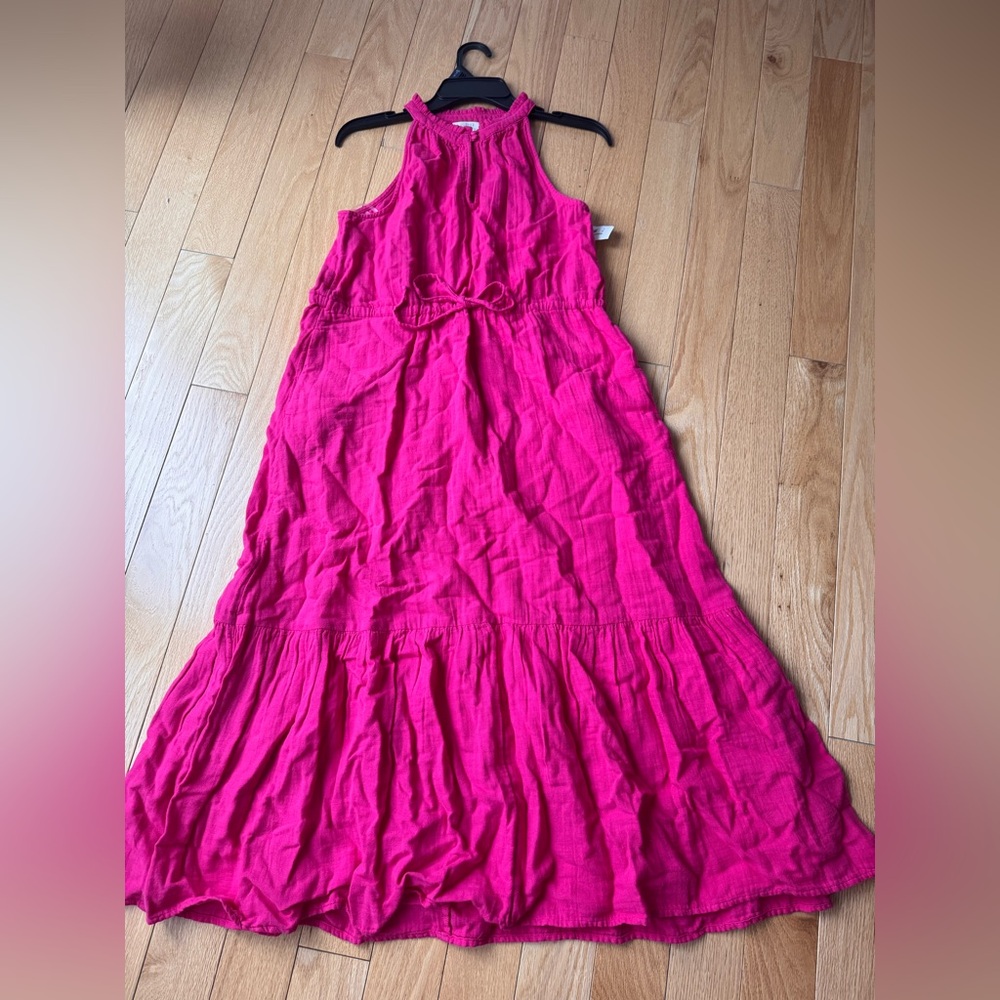 Time and Tru Vibrant Pink Maxi Dress
